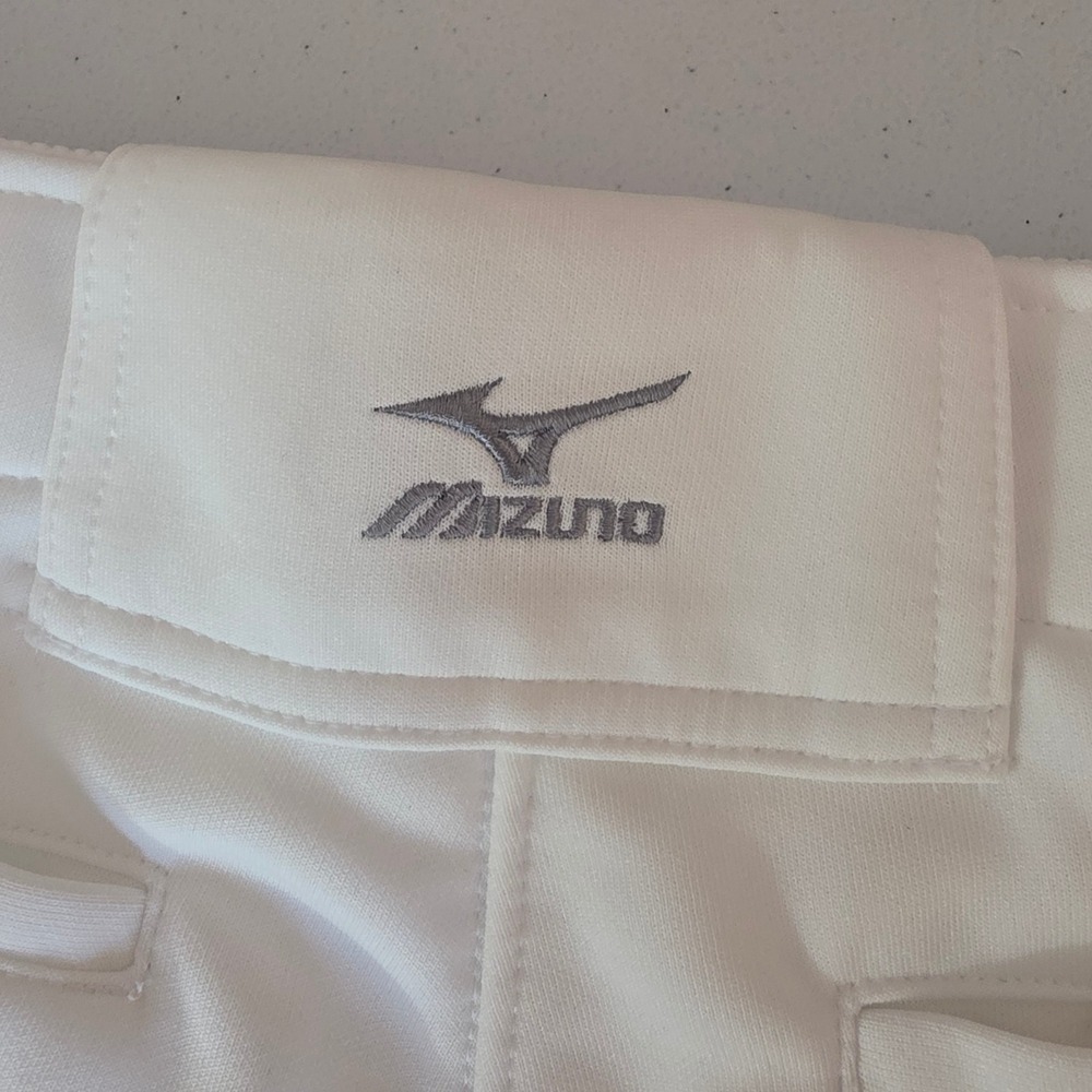 NWT Mizuno Softball Pants Womens Small White Elastic Bottom Double Knit Baseball - Picture 6 of 10